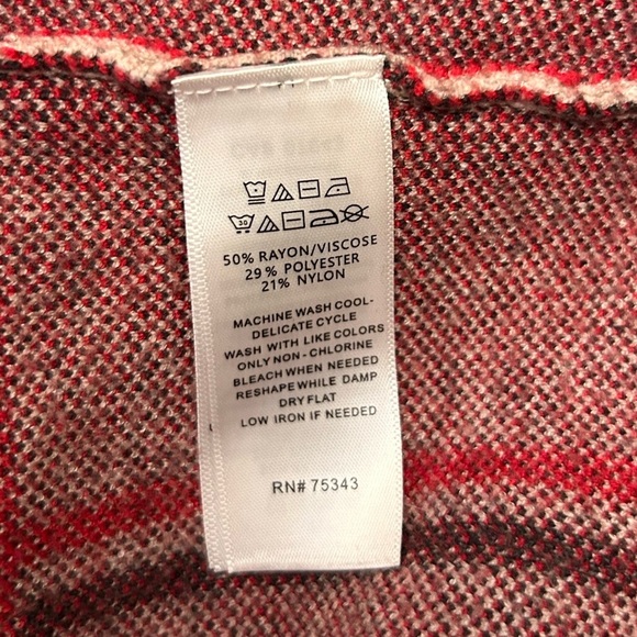 Tahari Classic Beige Checkered Boxy Sweater Turtle Neck Relaxed Fit Size XL - Picture 6 of 7